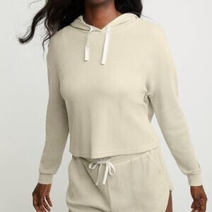 Hanes Natural Waffle Knit Hoodie